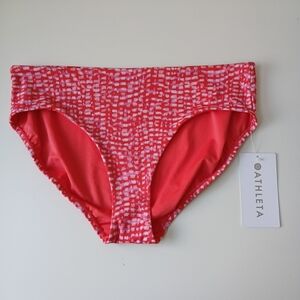 Athleta Pink Coral Printed Bikini Bottoms